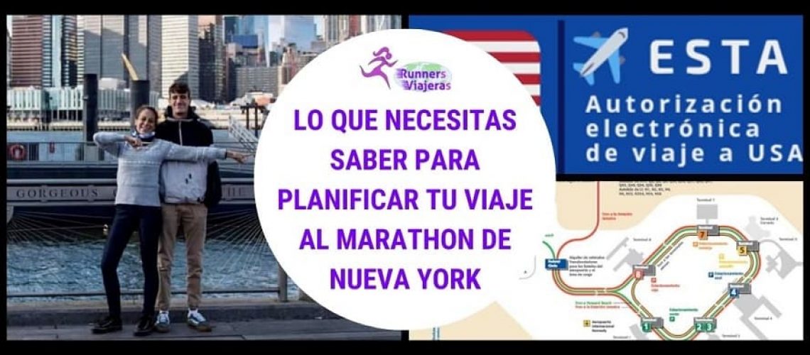 collage sobre planificar el viaje a la maratón de Nueva York